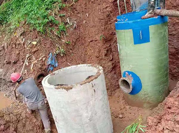衡水一体化提升泵安装现场